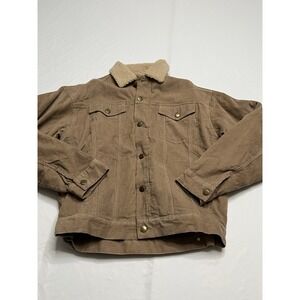 New Marlboro Women's Vintage 2003 Corduroy Sherpa Lined Button Up Jacket S